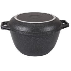 KUKMARA а/пр литой 4,0л крышка-сковорода Темный мрамор ТМ