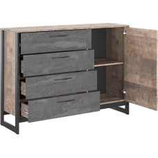 НК-МЕБЕЛЬ HUGO комод Т-1(N) Дуб Гранж/Железный камень 72507329