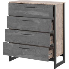 НК-МЕБЕЛЬ HUGO комод Т-2(N) Дуб Гранж/Железный камень 72507330 НК-МЕБЕЛЬ HUGO комод Т-2(N) Дуб Гранж/Железный камень 72507330