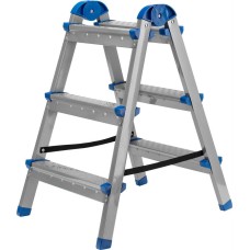 СИБРТЕХ Стремянка двухсторонняя 3 ступени, сталь профиль, стальные ступени, Россия СИБРТЕХ Стремянка двухсторонняя 3 ступени, сталь профиль, стальные ступени, Россия