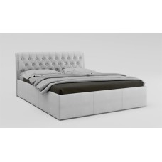 BONMEBEL Кровать Дженни с подъемным механизмом 1600х2000 кожзам: белый (5 пак.)