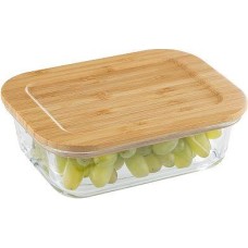 LEONORD Контейнер BAMBU, объем: 600 мл, из жаропрочного стекла с крышкой из бамбука, прямоугольный (106022) LEONORD Контейнер BAMBU, объем: 600 мл, из жаропрочного стекла с крышкой из бамбука, прямоугольный (106022)