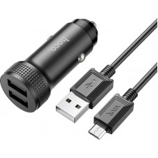 HOCO (6931474795649) Z49 Black АЗУ 2USB 2.4A для micro USB