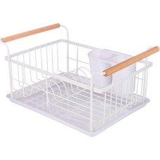 AGNESS 917-100 БЕЛАЯ с деревянными ручками 36*26*16,5см