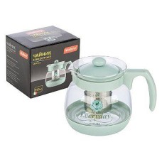 MALLONY Чайник заварочный MENTOLO, 950 мл из жаропрочного стекла с фильтром нерж стали