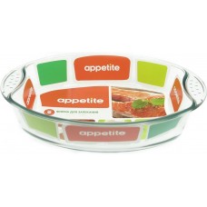 APPETITE PLH11 стекл овал 30x21x6см/2,0л с руч