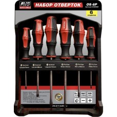 AVS TOOLS Набор отверток (6 предметов) с крепежной планкой AVS OS-6P