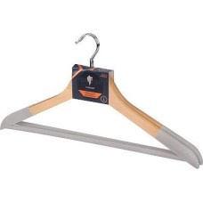 LEONORD Набор вешалок деревянных, флокированных, цвет древесный, 2 шт (107888) LEONORD Набор вешалок деревянных, флокированных, цвет древесный, 2 шт (107888)