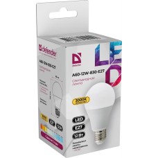 DEFENDER (95019) A60-12W-830-E27 груша, теплый белый, 1 шт