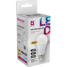 DEFENDER (95031) A60-20W-830-E27 груша, теплый белый, 1 шт