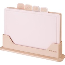 AGNESS 671-206 РОЗОВО-БЕЖЕВЫЙ на подставке (4 предмета)