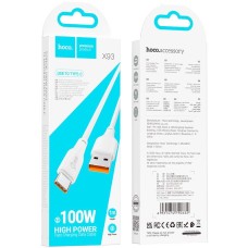 HOCO (6931474790729) X93aa 100W USB 3.0A 100W для Type-C Type-C ,2м - белый