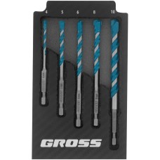GROSS Multipurpose PRO, 6-гр. хвостовик, 4-10мм, 5шт 706017
