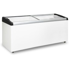 БИРЮСА CF68 (4) 680л (ларь, гнутое раздвижное стекло) серебристо-черный