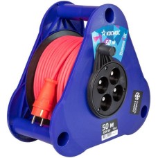 КОСМОС YKTKsm50m-4g(2.5)KG (катушка-треуг) 16А 3500Вт 4 гн - 50 м , красный