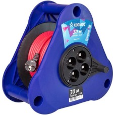 КОСМОС YKTKsm30m-4g(2.5) (катушка-треуг) 16А 3500Вт 4 гн - 30 м , Красный