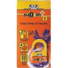 NADZOR Пластины от моли с запахом лаванды, 6 шт, MOL002N