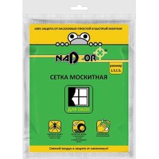 NADZOR Сетка москитная для окон, 1,5*1,5 м, белая, в пакете, MSN015P