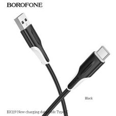 BOROFONE (6941991121999) BX119a USB 3.0A для Type-C - 1м , черный BOROFONE (6941991121999) BX119a USB 3.0A для Type-C - 1м , черный