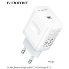BOROFONE (6941991121357) BA99A СЗУ 1Type-C 3.0A PD 20W , белый BOROFONE (6941991121357) BA99A СЗУ 1Type-C 3.0A PD 20W , белый