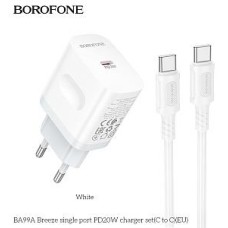 BOROFONE (6942007630269) BA99Aaa СЗУ 1Type-C 3.0A PD 20W , белый