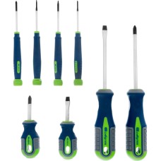 СИБРТЕХ Набор отверток универсальный, CrV, трехкомпонентные рукоятки, 8 предметов 13375