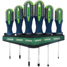 СИБРТЕХ Набор отверток, CrV, трехкомпонентные рукоятки, 6 предметов 13374 СИБРТЕХ Набор отверток, CrV, трехкомпонентные рукоятки, 6 предметов 13374