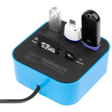 REXANT Разветвитель USB на 3 порта+картридер (все в одном) черный REXANT Разветвитель USB на 3 порта+картридер (все в одном) черный