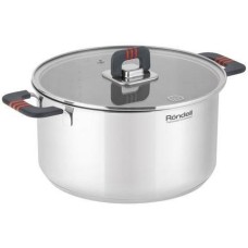 RONDELL Кастрюля 5.2л Stripes RDS-1638, нержавеющая сталь, с крышкой RONDELL Кастрюля 5.2л Stripes RDS-1638, нержавеющая сталь, с крышкой