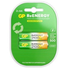GP AA Аккумуляторная батарейка 210AAHCRGY-2CRCB2, 2 шт. 2000мAч