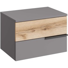 МЕБЕЛЬ-КОМПЛЕКС ЙОРК Тумба прикроватная Серый шифер/Дуб Делано