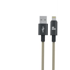 AKSBERRY (6900295500015) X163 Nylon silk USB-A ? Lightning, бежевый