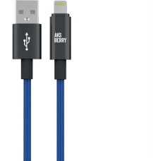 AKSBERRY (6900295520013) X163 Nylon silk USB-A ? Lightning, синий
