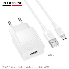 BOROFONE (6941991122606) BAS71Am 1USB 2.1A для micro USB White
