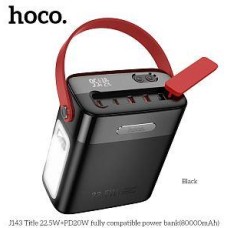 HOCO (6942007641142) J143 80000mAh 3USB+2Type-C 3.0A PD20W , черный