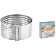 MALLONY Форма для выпечки раздвижная с прорезями (кольцо для нарезки коржей) TORTA, диам. 16-22 см (108345)