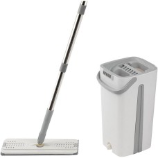 РЫЖИЙ КОТ Швабра для пола Helper с насадкой из микрофибры и ведром с механизмом отжима (109965) РЫЖИЙ КОТ Швабра для пола Helper с насадкой из микрофибры и ведром с механизмом отжима (109965)