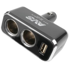 AVS Разветвитель прикуривателя 12/24 (на 2 выхода+USB) CS211U