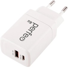 PERFEO (I4663) 2 порта USB-A+TYPE-C, GaN, 45W, белый