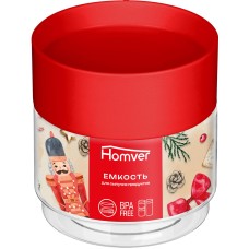 HOMVER Емкость для сыпучих продуктов 0,5л (красный) 223138006/03