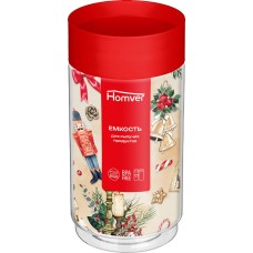 HOMVER Емкость для сыпучих продуктов 1л (красный) 223138106/03