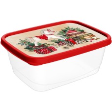 HOMVER Контейнер для продуктов прямоугольный 1,5л с декором 
