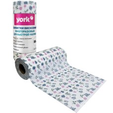 YORK 50шт. (25х30 см) вискозные универсальные Узор в рулоне 20500
