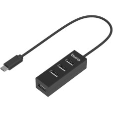 BURO Разветвитель USB-C BPH-C-1906 4порт. черный (BU-USBC-HUB-4U20) BURO Разветвитель USB-C BPH-C-1906 4порт. черный (BU-USBC-HUB-4U20)