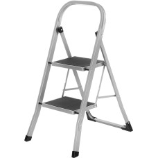 СИБРТЕХ Стремянка стальная, 2 широкие ступени 20х30 см с полимерным покрытием 97726