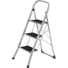 СИБРТЕХ Стремянка стальная, 3 широкие ступени 20х30 см с полимерным покрытием 97727
