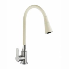 АНТЕЙ 577030 Садко Смеситель д/кухни шар. с силиконовым изливом бежевый нерж.сталь 1/11