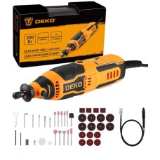 DEKO DKRT200W в кейсе, с регулировкой скорости, 200 Вт, + набор аксессуаров 43 083-1066