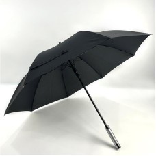 LEONORD Зонт-трость полуавтоматический, 104 см, цвет: черный (108968)