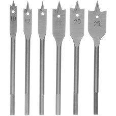 СИБРТЕХ Набор сверл перовых по дереву, 10-12-16-18-20-25 мм, 6 шт, шестигранный хвостовик 704155